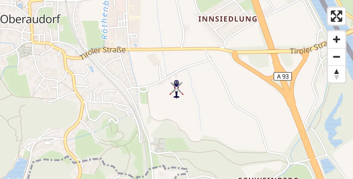 Flugroute Polizeihubschrauber Oberaudorf - Oberaudorf, 02 Juli 2026, 08:33