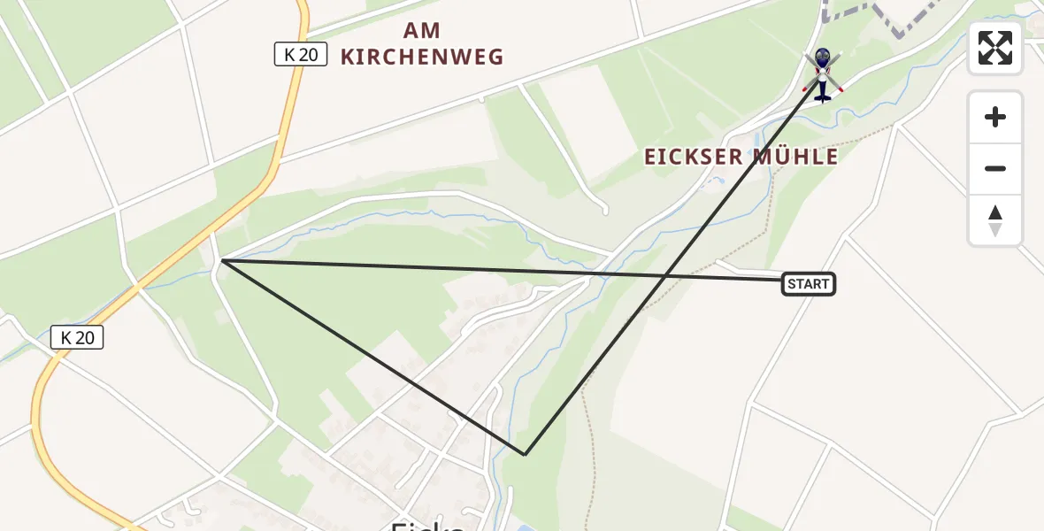 Flugroute Polizeihubschrauber Mechernich - Mechernich, 02 Juli 2026, 12:23