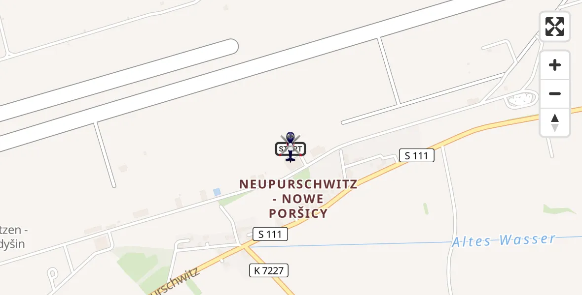 Flugroute Polizeihubschrauber Bautzen Flugplatz - Bautzen Flugplatz, 02 Juli 2026, 14:11