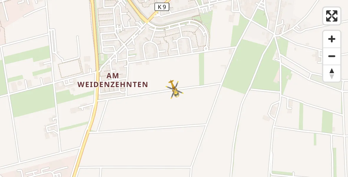 Flugroute Rettungshubschrauber Mainz - Mainz, 02 Juli 2026, 14:11