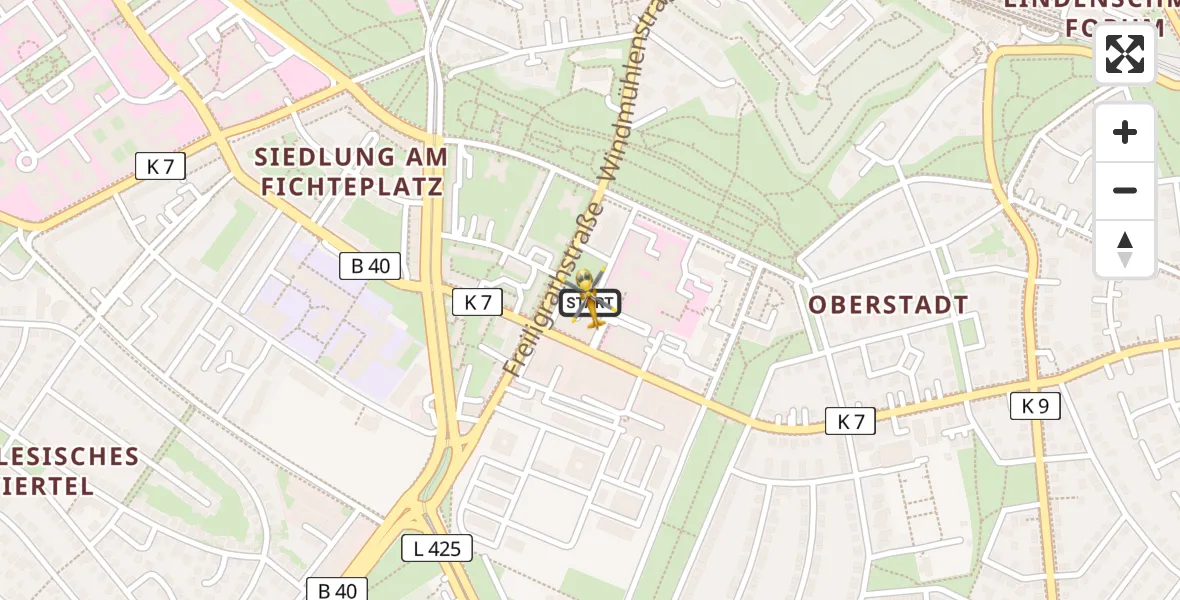 Flugroute Rettungshubschrauber Mainz - Mainz, 02 Juli 2026, 15:06