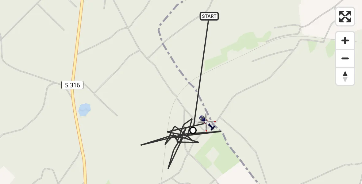 Flugroute Polizeihubschrauber Zeulenroda-Triebes - Pausa-Mühltroff, 02 Juli 2026, 19:56