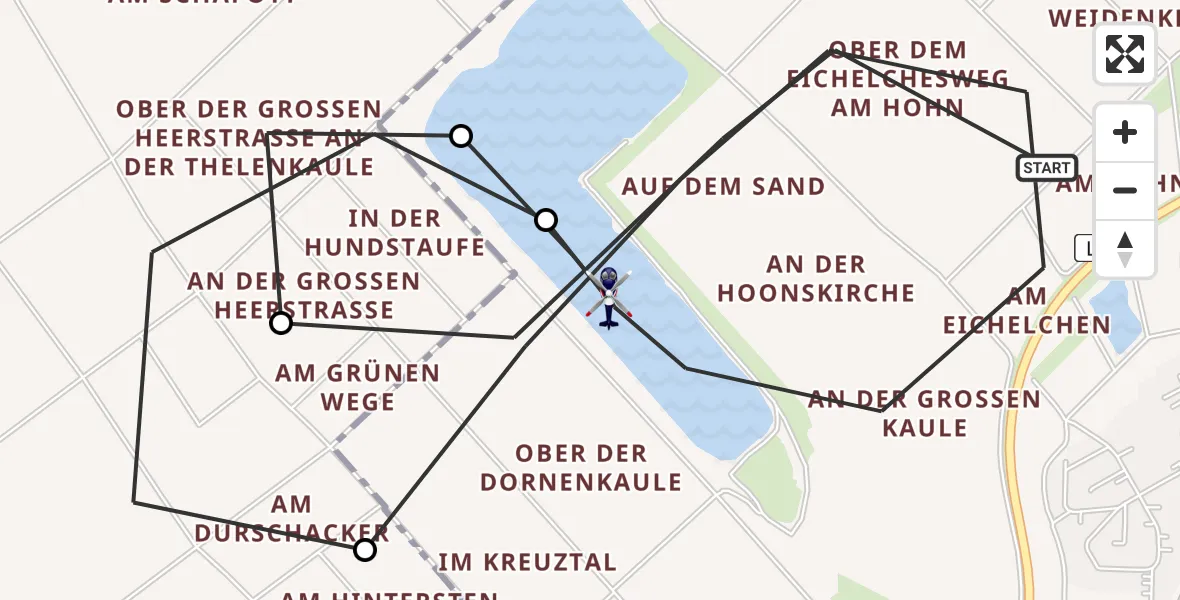 Flugroute Polizeihubschrauber Troisdorf - Troisdorf, 03 Juli 2026, 07:41