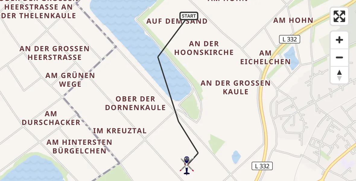 Flugroute Polizeihubschrauber Troisdorf - Troisdorf, 03 Juli 2026, 08:06