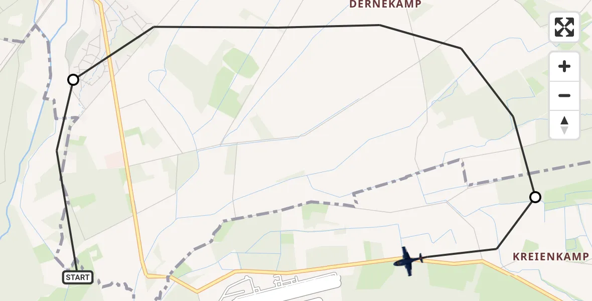 Flugroute Polizeiflugzeug Haltern am See - Lüdinghausen, 03 Juli 2026, 11:19