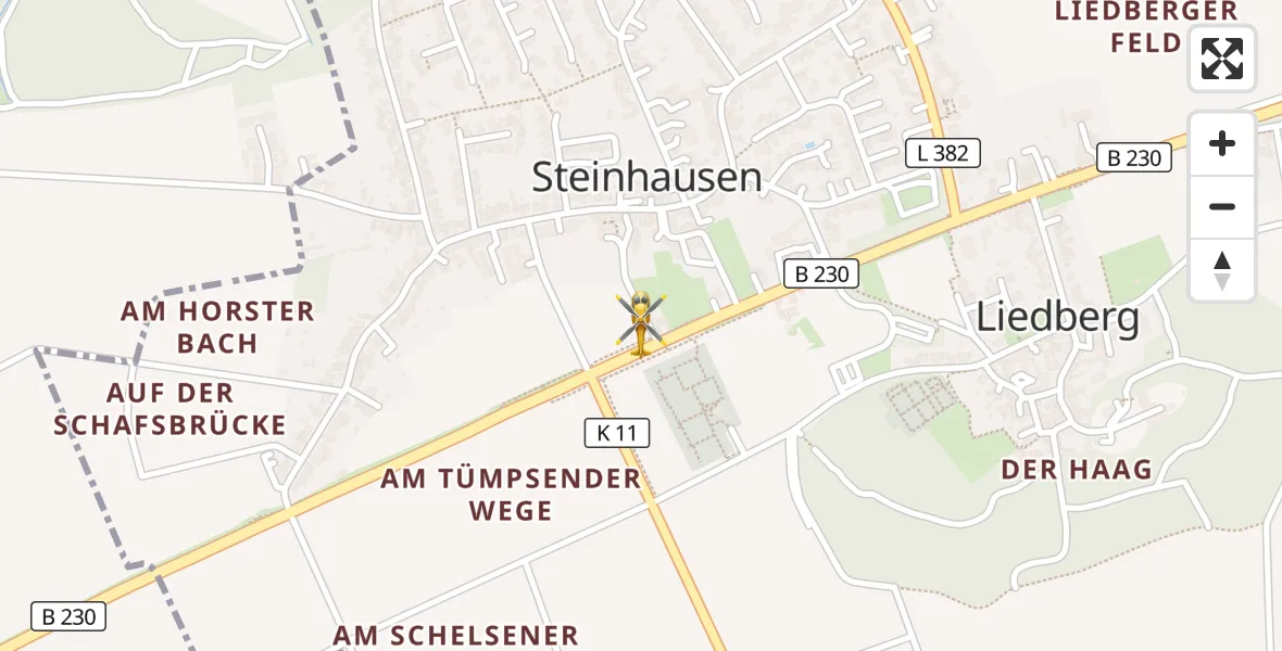 Flugroute Rettungshubschrauber Korschenbroich - Korschenbroich, 03 Juli 2026, 18:38