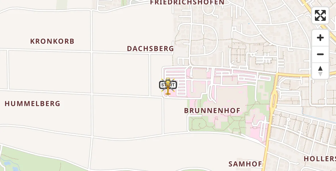 Flugroute Rettungshubschrauber Ingolstadt Hospital - Ingolstadt Hospital, 03 Juli 2026, 19:38