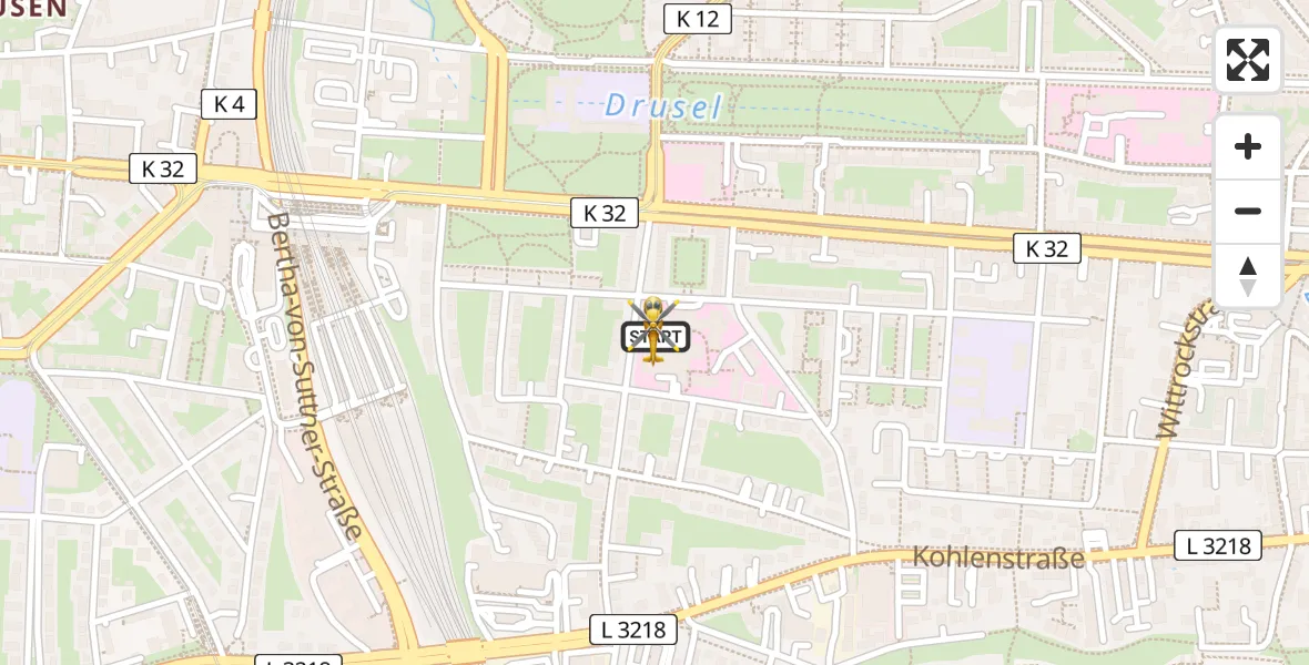 Flugroute Rettungshubschrauber Kassel - Kassel, 04 Juli 2026, 05:14
