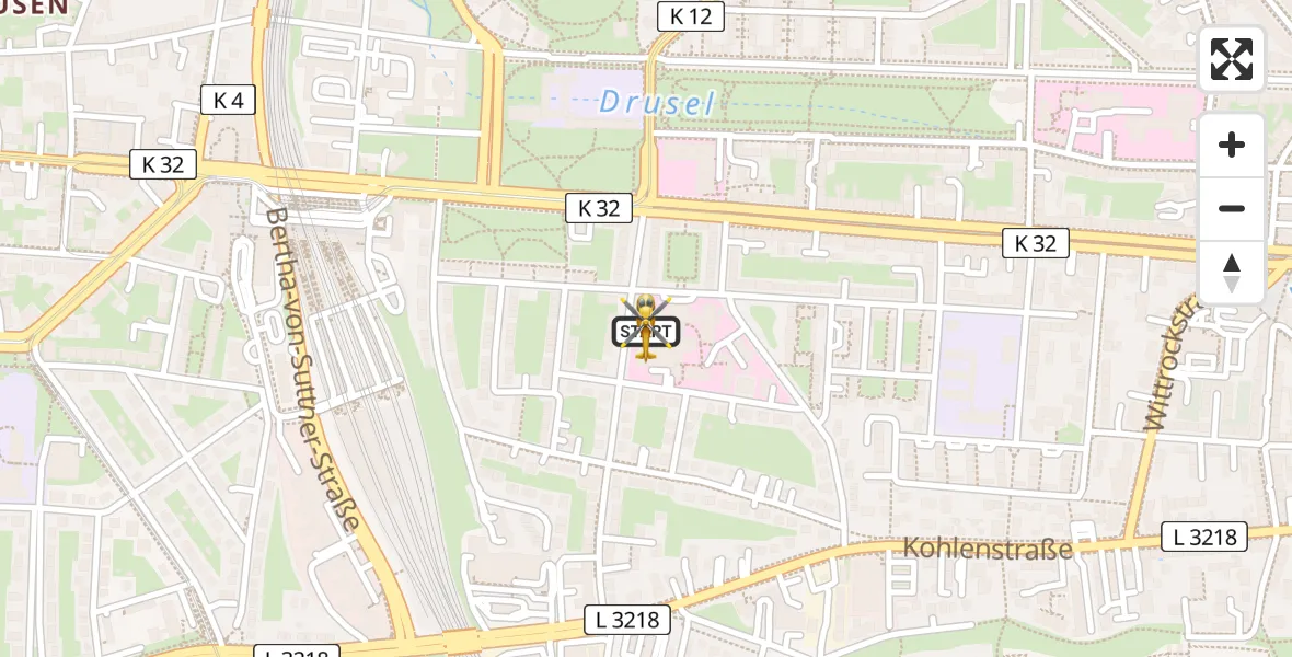 Flugroute Rettungshubschrauber Kassel - Kassel, 04 Juli 2026, 06:46