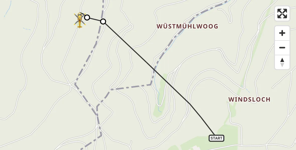 Flugroute Rettungshubschrauber Wilgartswiesen - Merzalben, 04 Juli 2026, 07:11