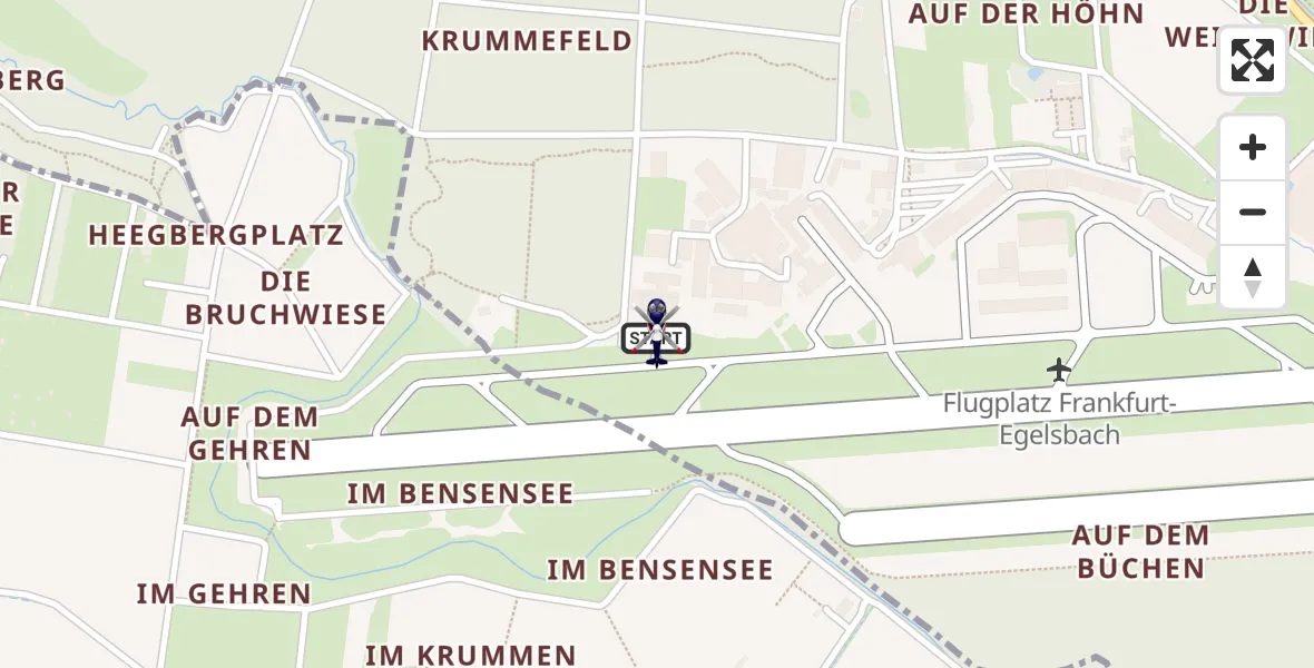 Flugroute Polizeihubschrauber Flughafen Frankfurt-Egelsbach - Flughafen Frankfurt-Egelsbach, 04 Juli 2026, 10:00
