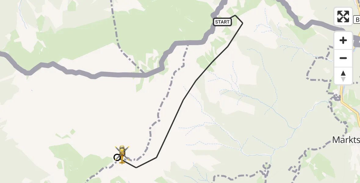 Flugroute Rettungshubschrauber Schellenberger Forst - Bischofswiesen, 04 Juli 2026, 11:12