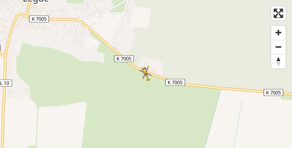 Flugroute Rettungshubschrauber Legde/Quitzöbel - Legde/Quitzöbel, 04 Juli 2026, 11:25
