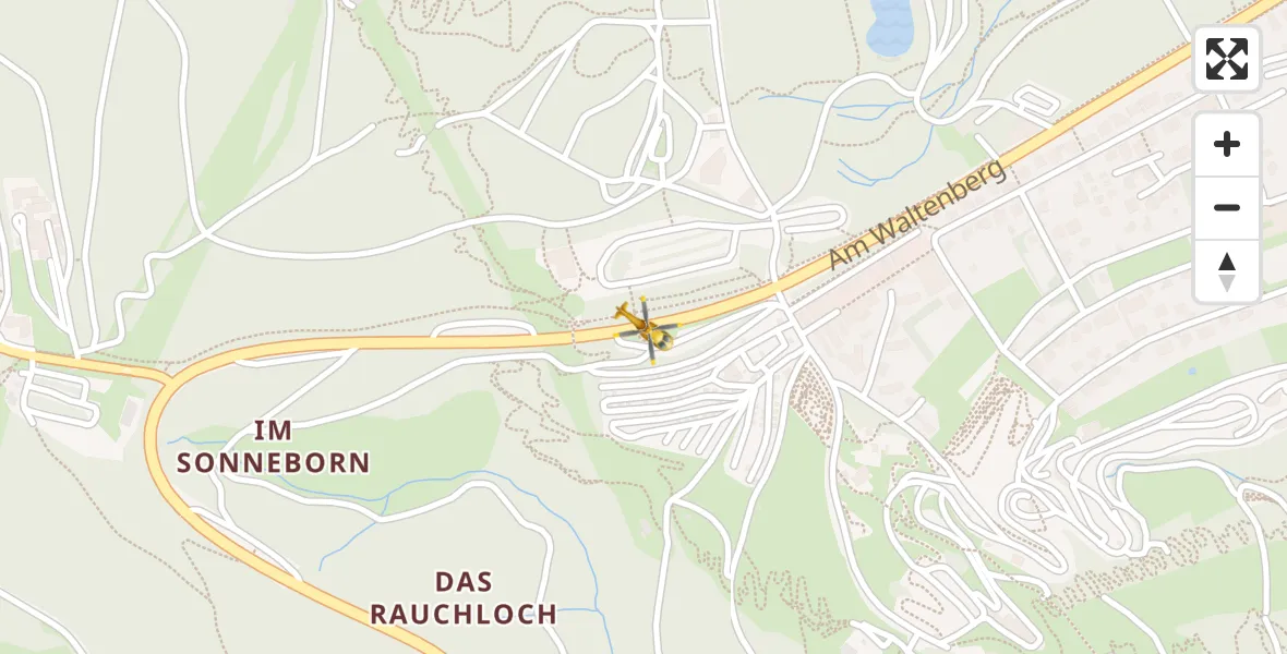 Flugroute Rettungshubschrauber Winterberg - Winterberg, 04 Juli 2026, 12:19