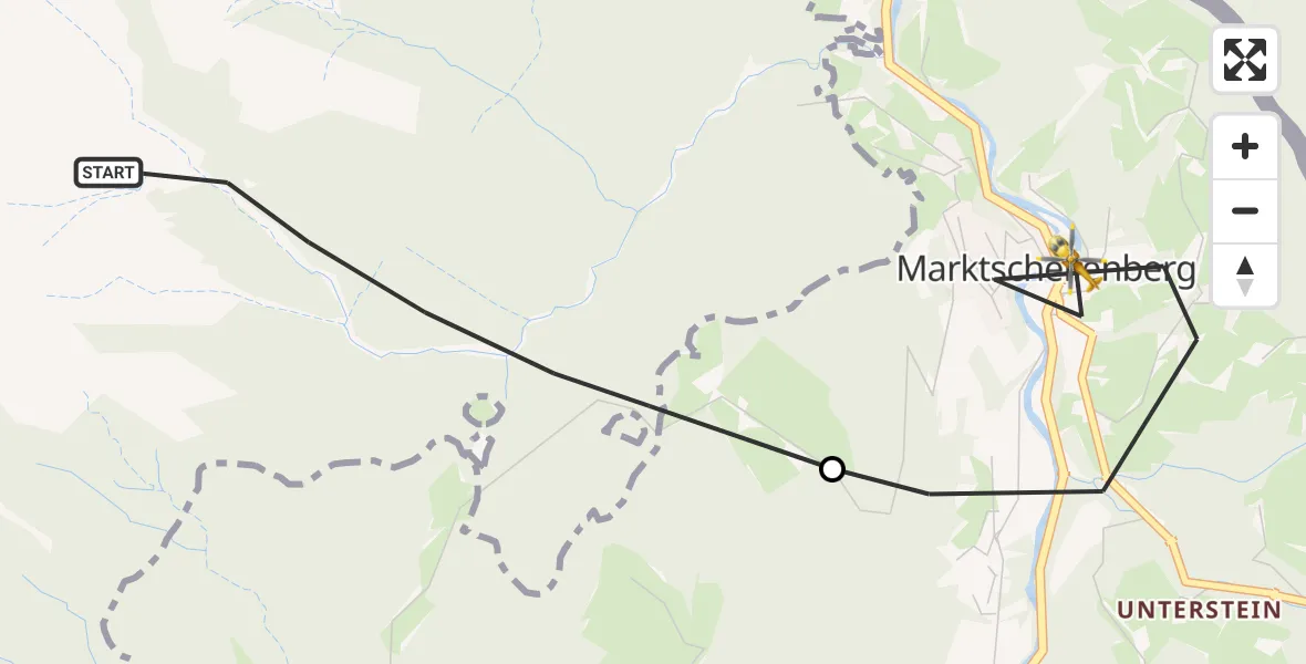 Flugroute Rettungshubschrauber Schellenberger Forst - Marktschellenberg, 04 Juli 2026, 16:07