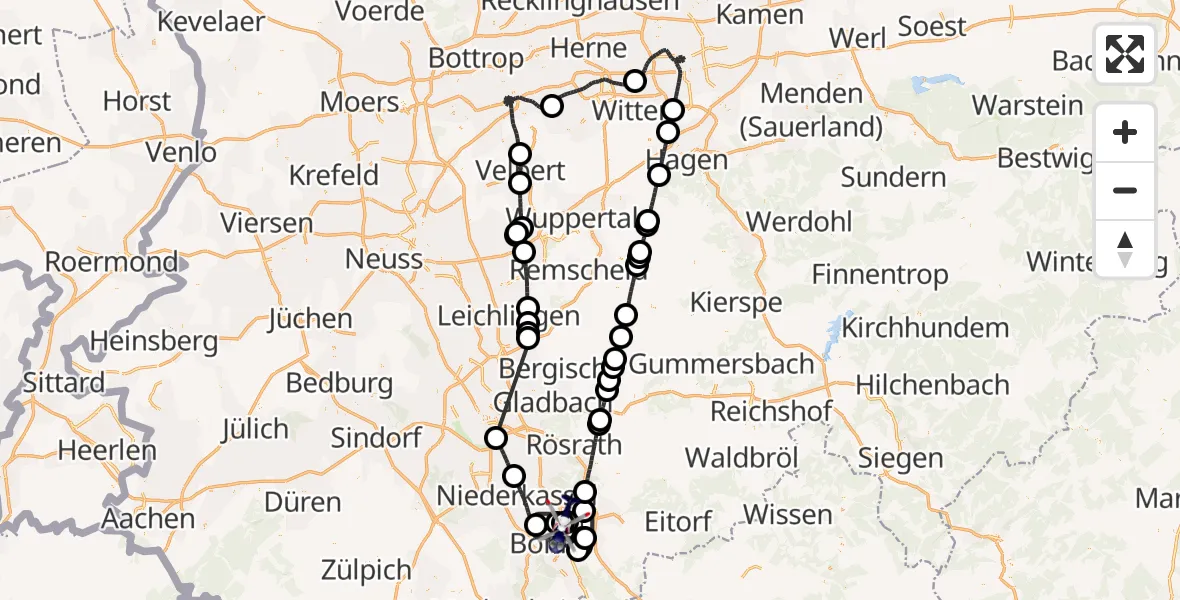 Flugroute Polizeihubschrauber Sankt Augustin - Sankt Augustin, 05 Juli 2026, 06:17