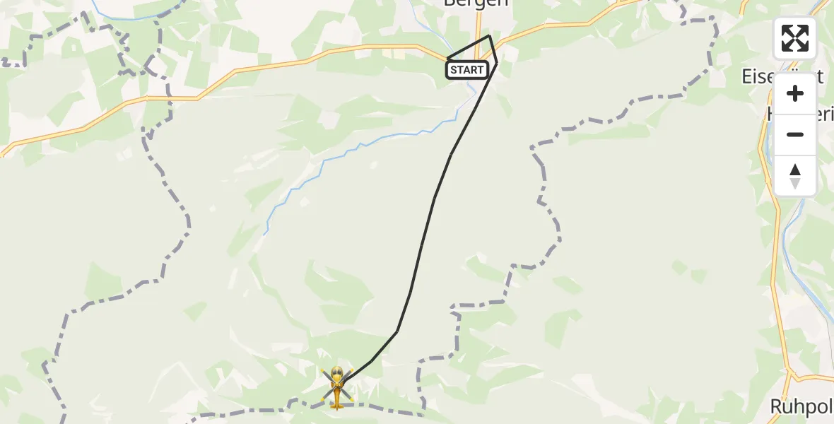 Flugroute Rettungshubschrauber Bergen - Bergen, 05 Juli 2026, 12:52