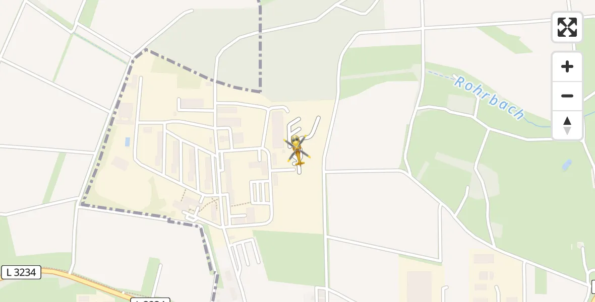Flugroute Rettungshubschrauber Fuldatal Bundespolizei Hubschrauberlandeplatz - Fuldatal Bundespolizei Hubschrauberlandeplatz, 05 Juli 2026, 20:08