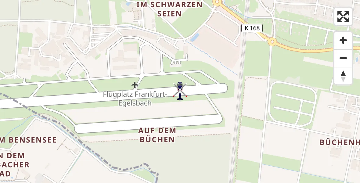 Flugroute Polizeihubschrauber Flughafen Frankfurt-Egelsbach - Flughafen Frankfurt-Egelsbach, 06 Juli 2026, 02:53