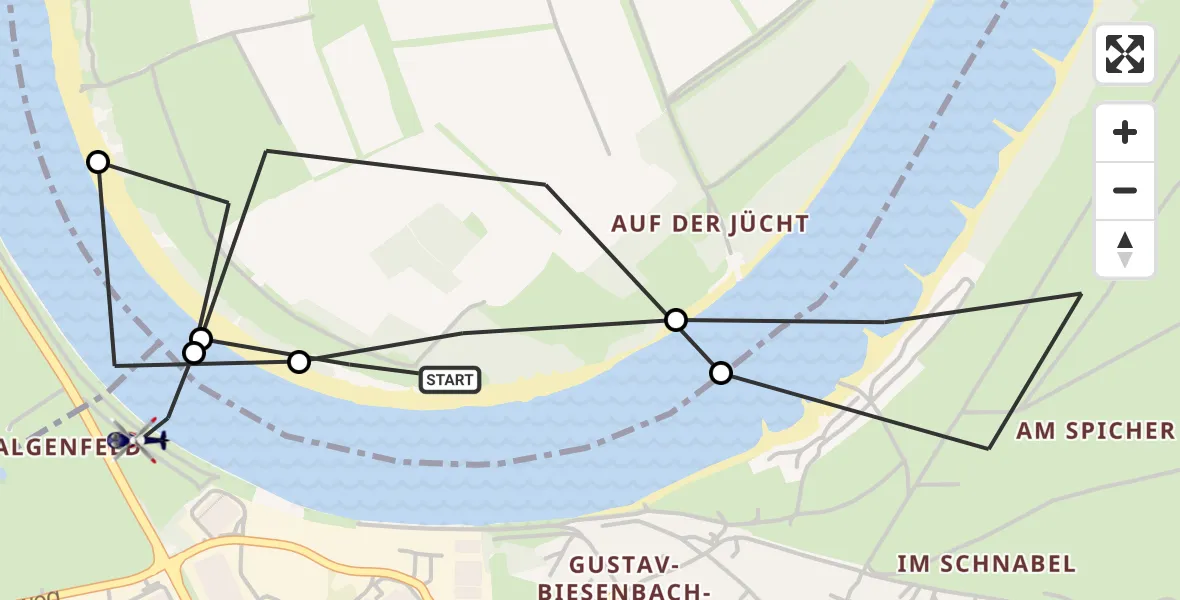 Flugroute Polizeihubschrauber Dormagen - Dormagen, 06 Juli 2026, 10:14