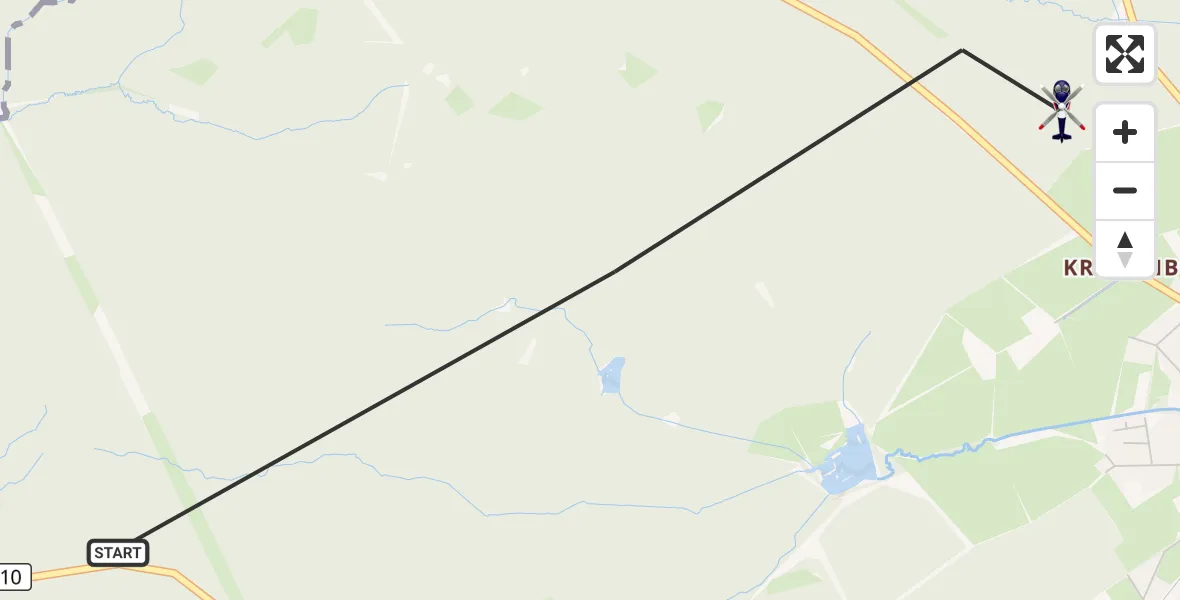 Flugroute Polizeihubschrauber Dahlem - Dahlem, 06 Juli 2026, 12:39