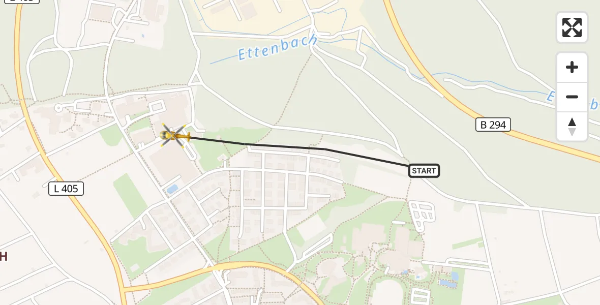 Flugroute Rettungshubschrauber Freudenstadt - Freudenstadt, 06 Juli 2026, 15:10