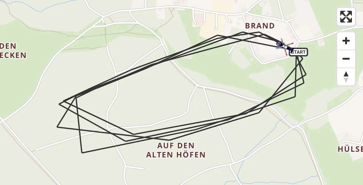 Flugroute Polizeihubschrauber Köln Bonn Flughafen - Köln Bonn Flughafen, 06 Juli 2026, 17:59