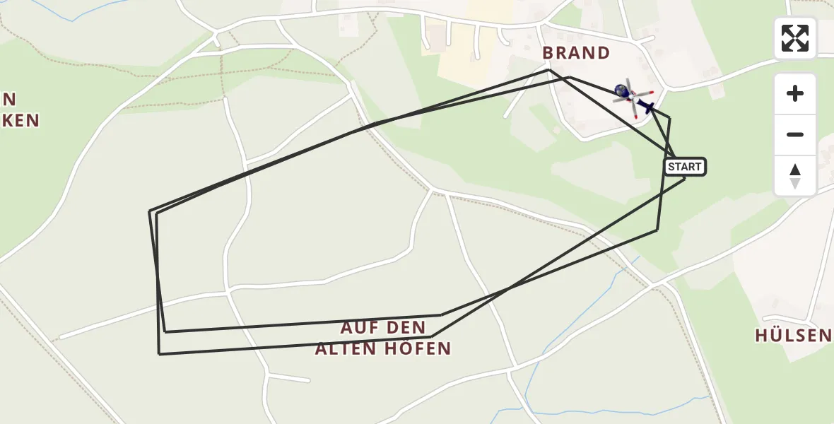 Flugroute Polizeihubschrauber Köln Bonn Flughafen - Köln Bonn Flughafen, 06 Juli 2026, 18:29