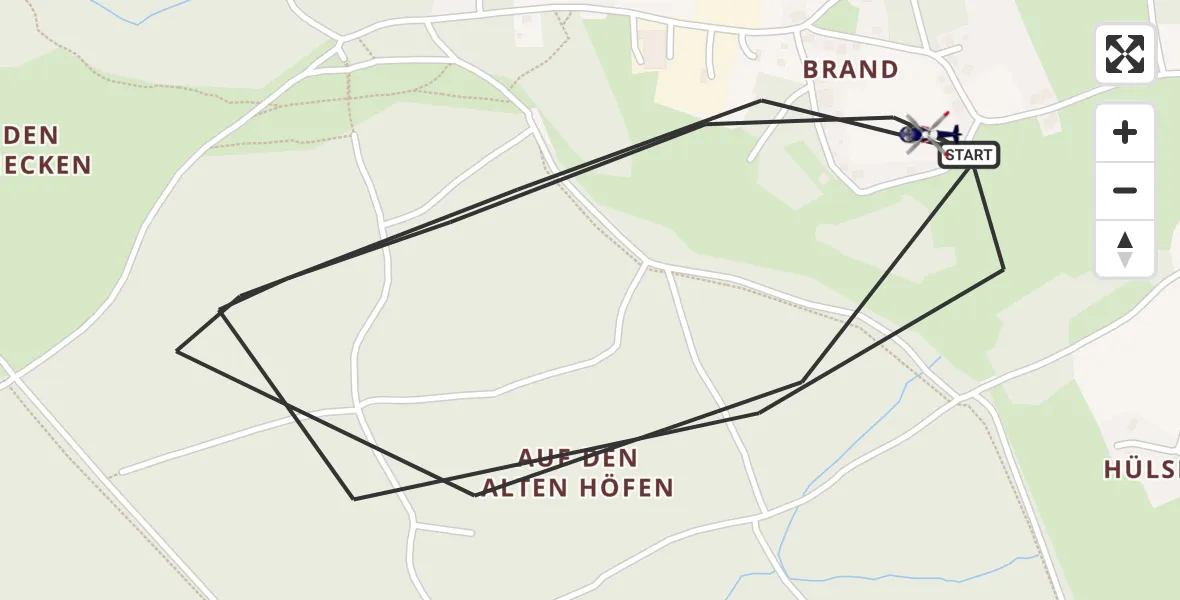 Flugroute Polizeihubschrauber Köln Bonn Flughafen - Köln Bonn Flughafen, 06 Juli 2026, 18:34