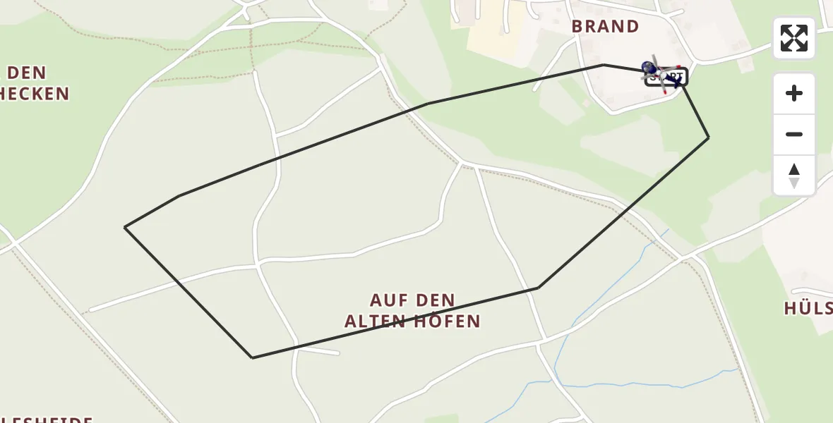Flugroute Polizeihubschrauber Köln Bonn Flughafen - Köln Bonn Flughafen, 06 Juli 2026, 18:40