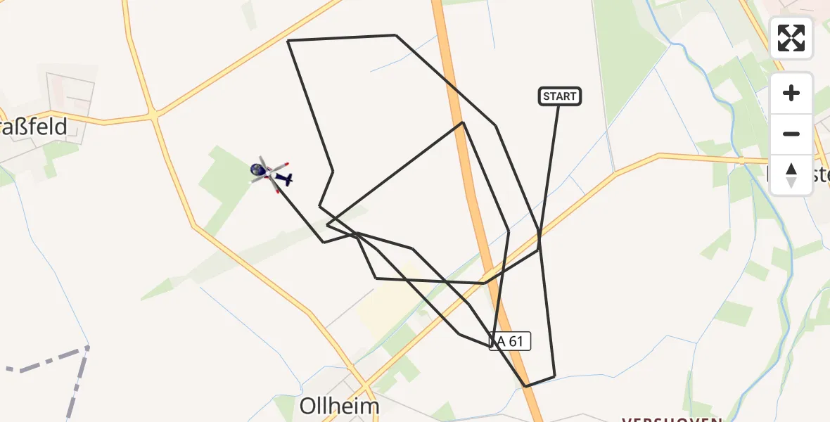 Flugroute Polizeihubschrauber Swisttal - Swisttal, 07 Juli 2026, 13:14