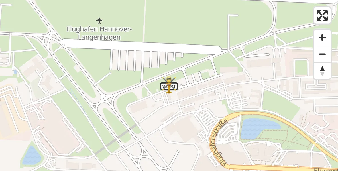 Flugroute Rettungshubschrauber Flughafen Hannover - Flughafen Hannover, 07 Juli 2026, 14:51
