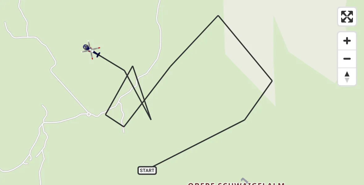 Flugroute Polizeihubschrauber Schneizlreuth - Schneizlreuth, 08 Juli 2026, 07:37