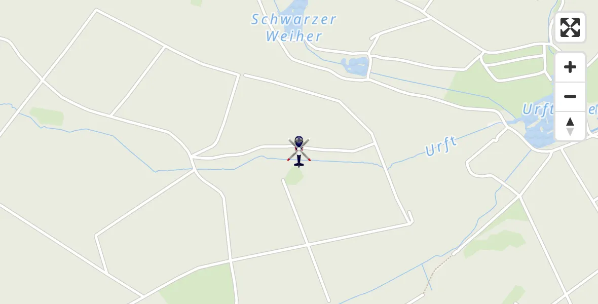 Flugroute Polizeihubschrauber Dahlem - Dahlem, 08 Juli 2026, 08:42