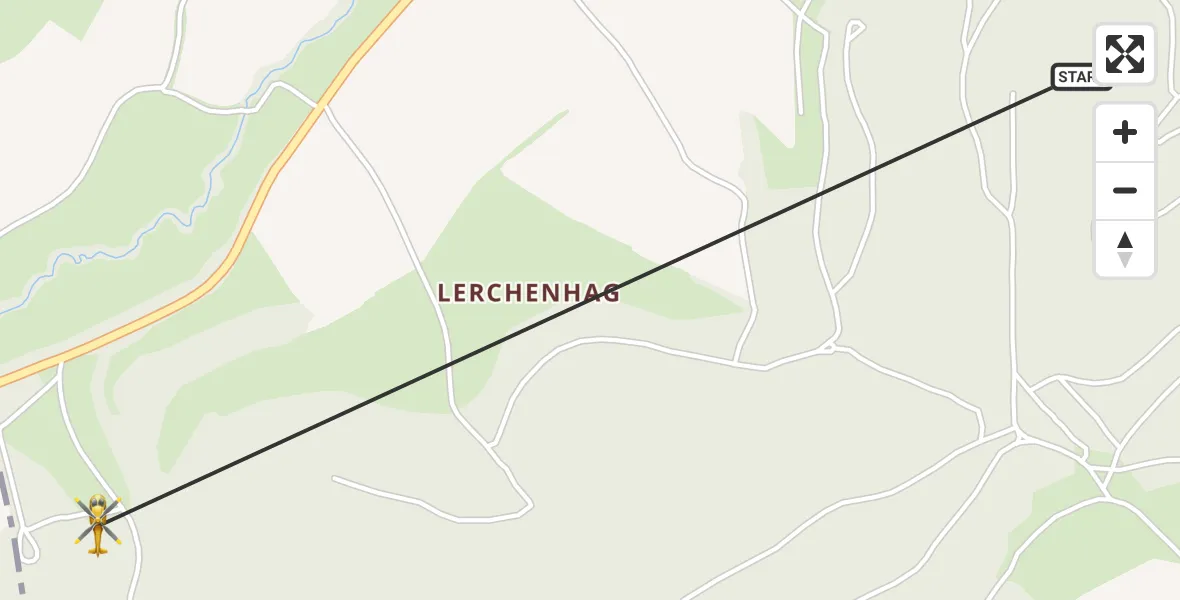 Flugroute Rettungshubschrauber Meiningen - Meiningen, 08 Juli 2026, 09:03