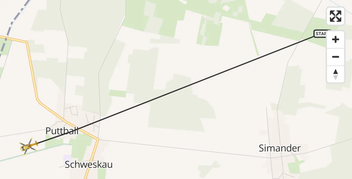 Flugroute Rettungshubschrauber Lemgow - Lemgow, 08 Juli 2026, 09:44