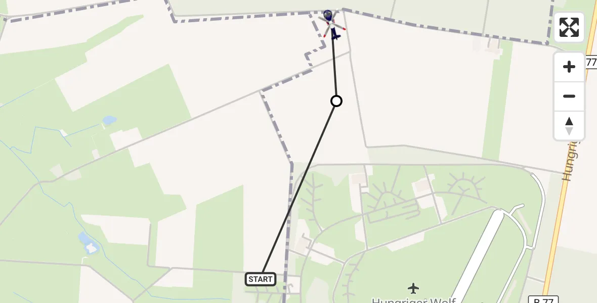 Flugroute Polizeihubschrauber Hohenaspe - Hohenlockstedt, 08 Juli 2026, 12:33
