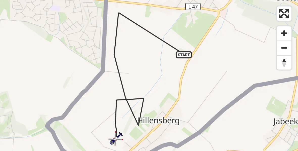 Flugroute Polizeihubschrauber Selfkant - Selfkant, 08 Juli 2026, 12:41