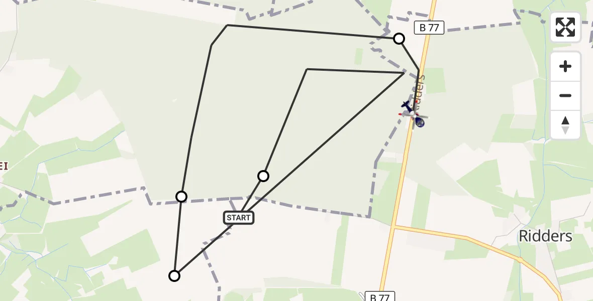 Flugroute Polizeihubschrauber Hohenlockstedt - Hohenlockstedt, 08 Juli 2026, 12:54