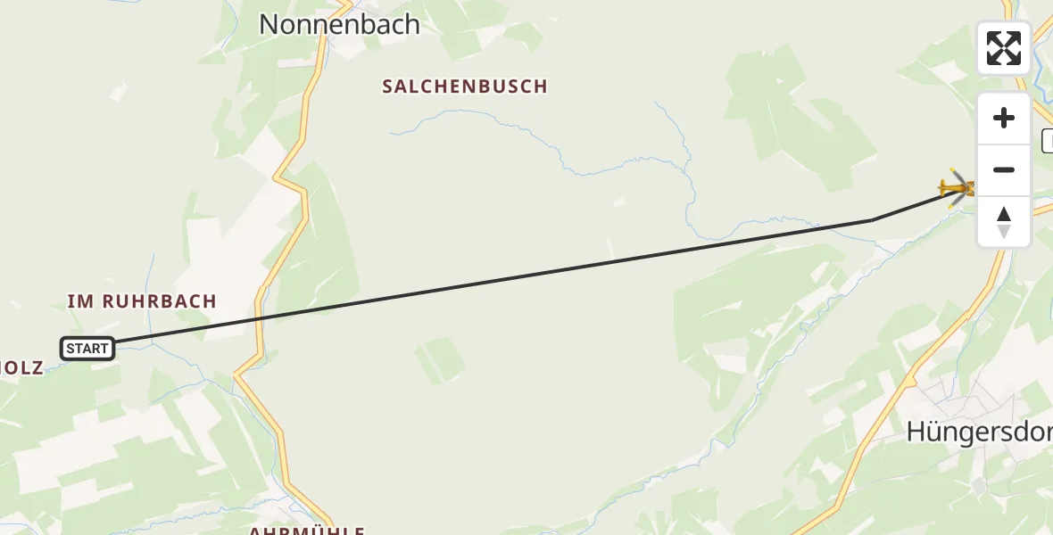 Flugroute Ambulanzhubschrauber Blankenheim - Blankenheim, 08 Juli 2026, 13:07
