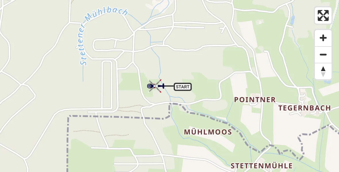 Flugroute Polizeihubschrauber Maitenbeth - Maitenbeth, 08 Juli 2026, 15:32