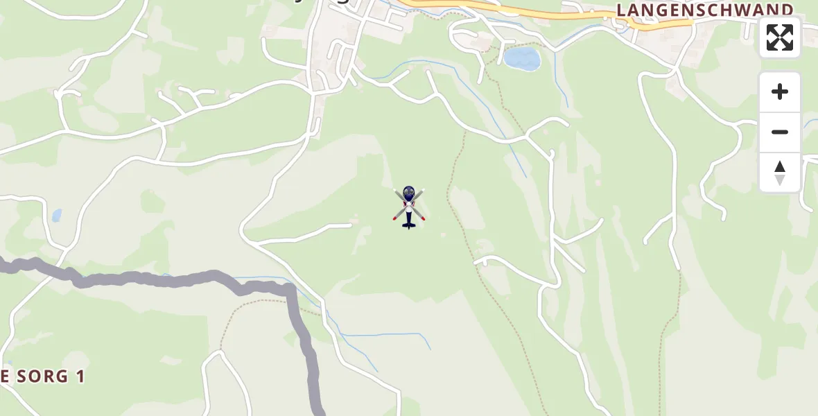 Flugroute Polizeihubschrauber Jungholz - Jungholz, 09 Juli 2026, 08:47