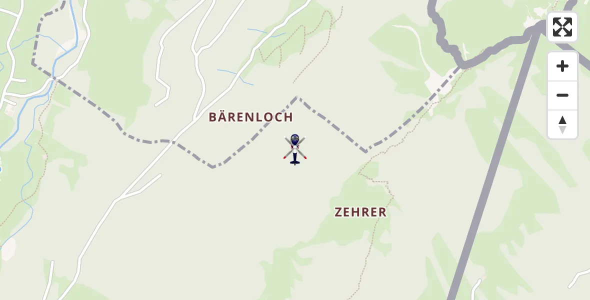 Flugroute Polizeihubschrauber Bad Hindelang - Bad Hindelang, 09 Juli 2026, 09:04