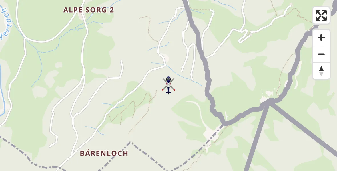 Flugroute Polizeihubschrauber Wertach - Wertach, 09 Juli 2026, 09:39