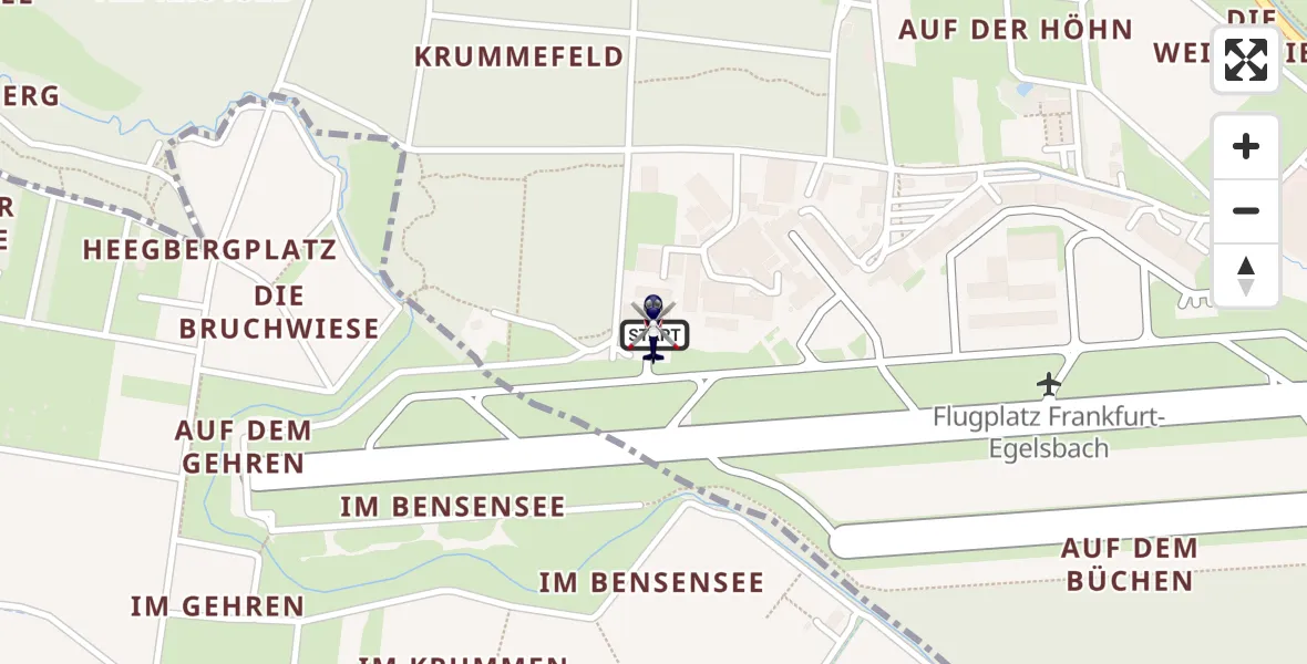 Flugroute Polizeihubschrauber Flughafen Frankfurt-Egelsbach - Flughafen Frankfurt-Egelsbach, 09 Juli 2026, 12:06