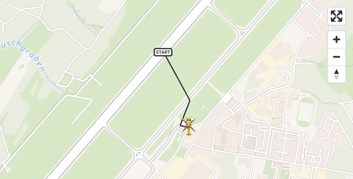 Flugroute Rettungshubschrauber Dresden Bundespolizei Hubschrauberlandeplatz - Dresden Bundespolizei Hubschrauberlandeplatz, 09 Juli 2026, 13:26