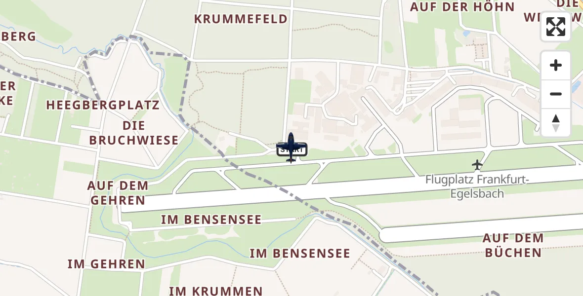 Flugroute Polizeiflugzeug Flughafen Frankfurt-Egelsbach - Flughafen Frankfurt-Egelsbach, 10 Juli 2026, 06:31