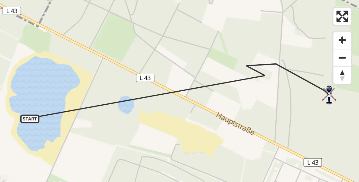 Flugroute Polizeihubschrauber Itterbeck - Itterbeck, 10 Juli 2026, 08:49