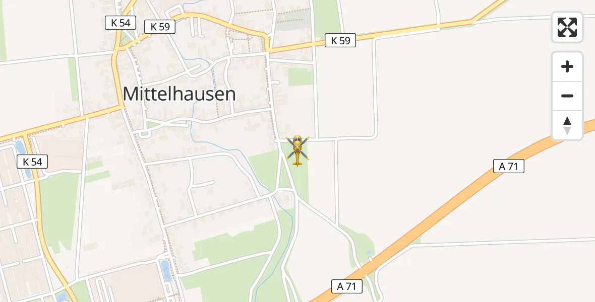 Flugroute Rettungshubschrauber Erfurt - Erfurt, 10 Juli 2026, 08:50