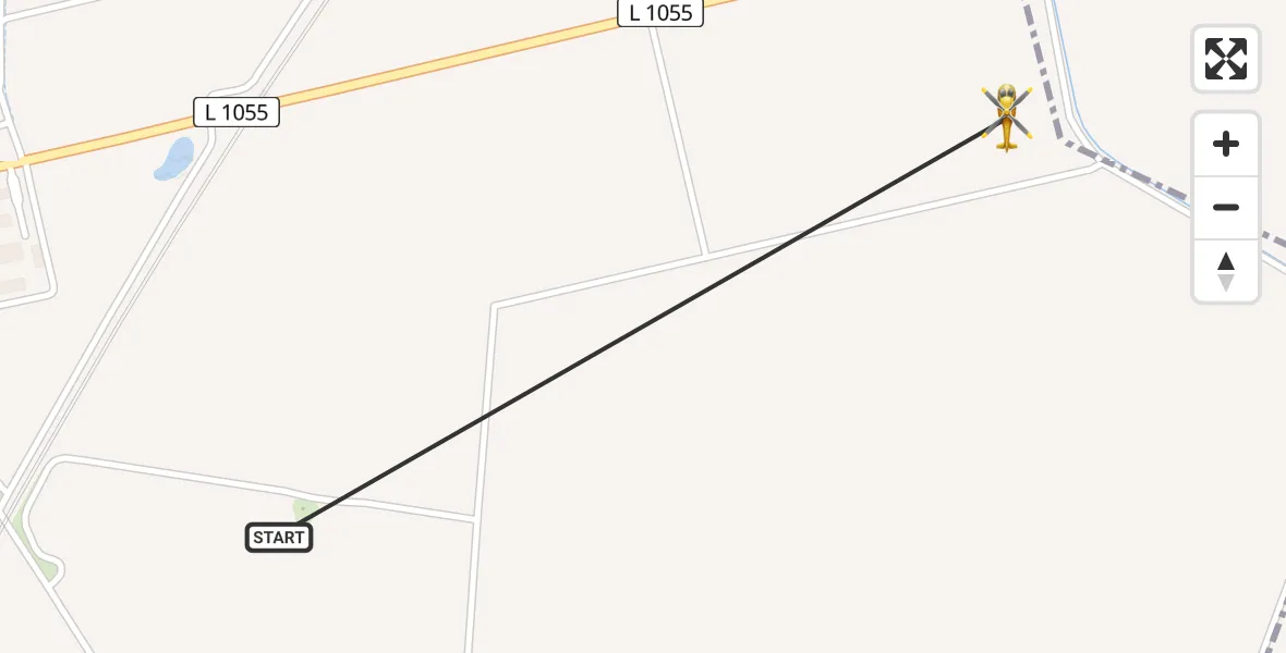 Flugroute Rettungshubschrauber Großmölsen - Großmölsen, 10 Juli 2026, 09:41